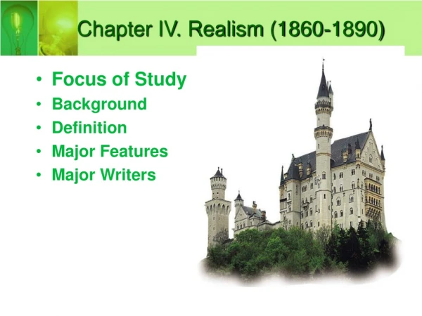 Chapter IV. Realism (1860-1890)