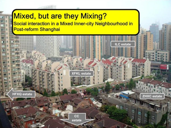 Mixed, but are they Mixing Social interaction in a Mixed Inner-city Neighbourhood in Post-reform Shanghai