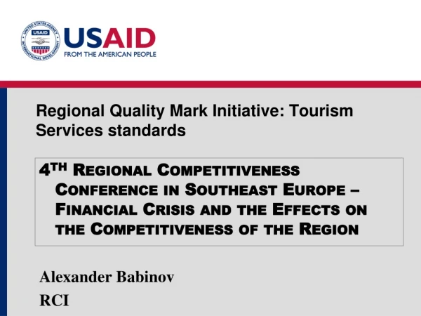 Regional Quality Mark Initiative: Tourism Services standards