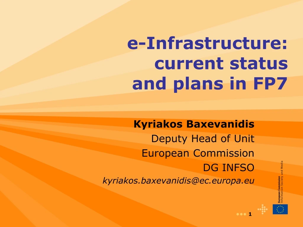 e infrastructure current status and plans in fp7