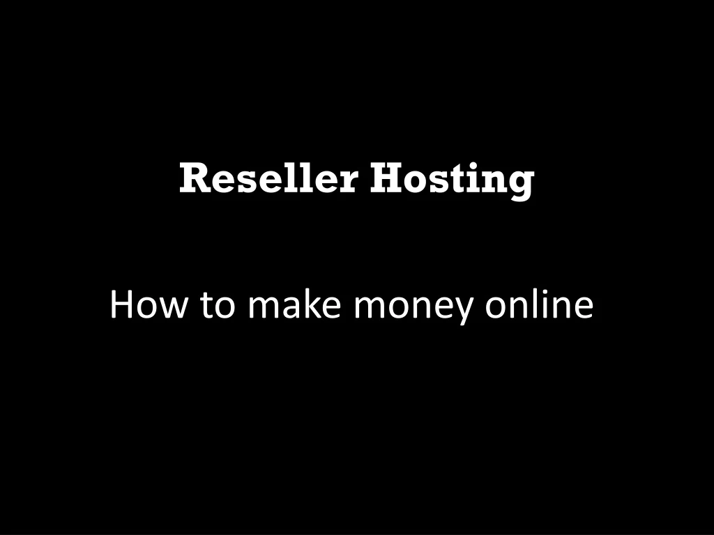 reseller hosting