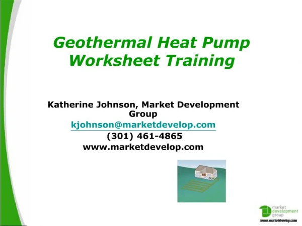 Geothermal Heat Pump Worksheet Training