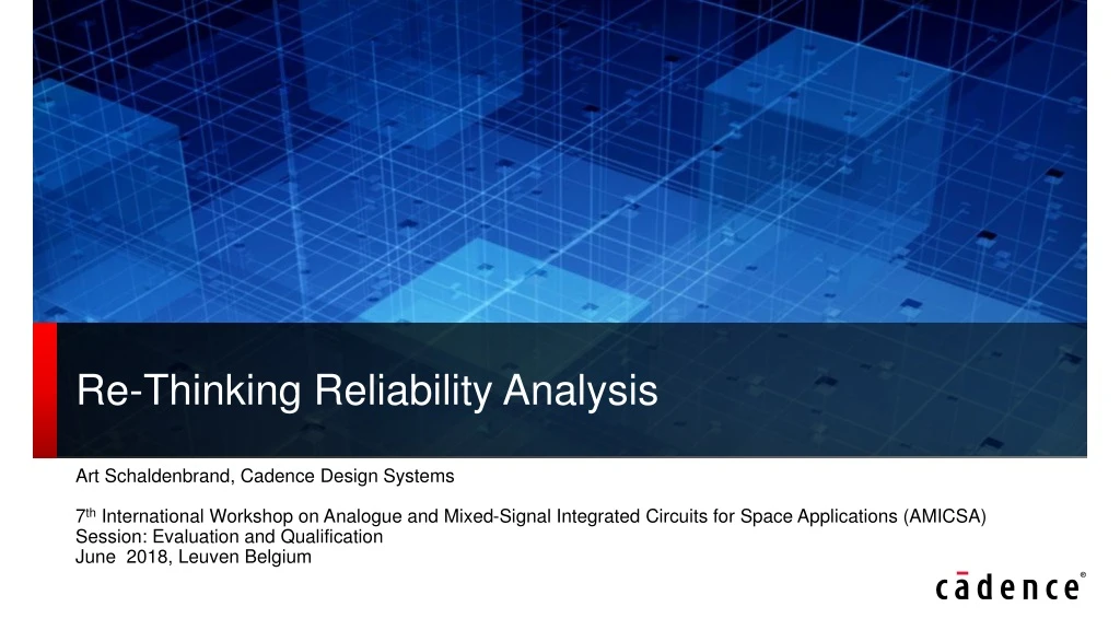 re thinking reliability analysis