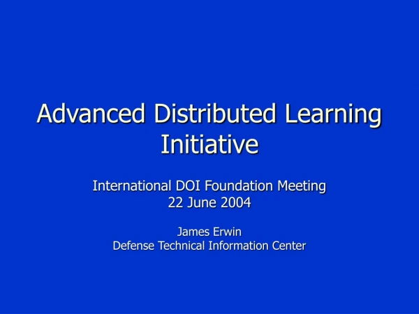 Advanced Distributed Learning Initiative