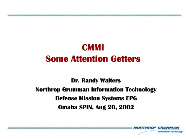 CMMI Some Attention Getters