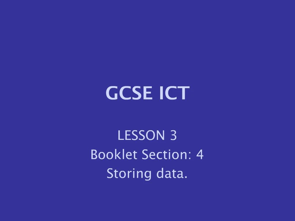 PPT GCSE ICT PowerPoint Presentation Free Download ID 354634