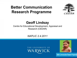 Better Communication Research Programme - slide 1