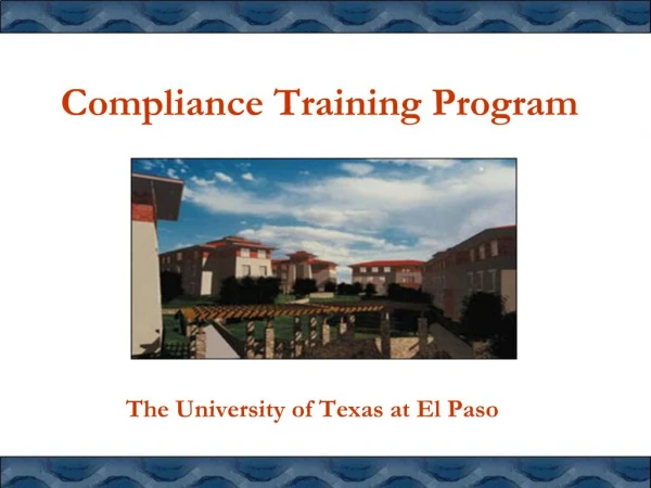 Compliance Training Program