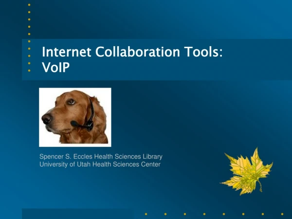 Internet Collaboration Tools: VoIP