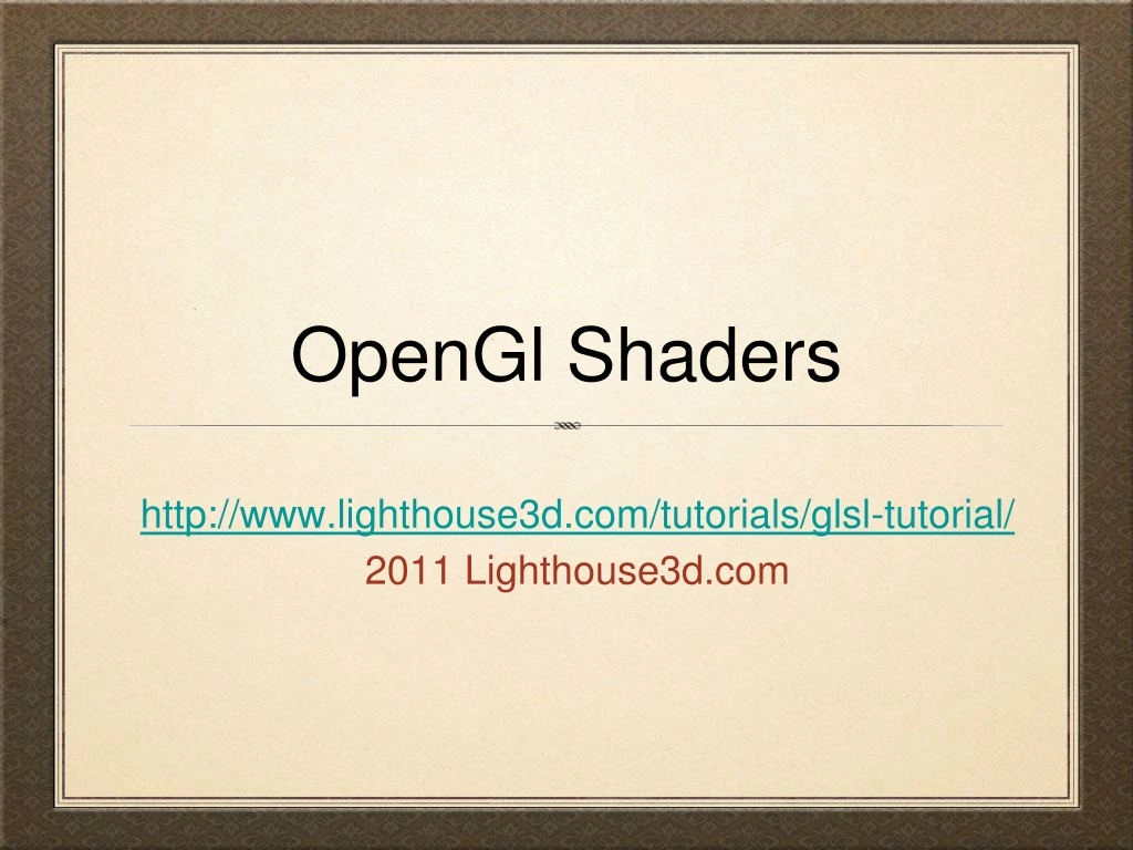 opengl shaders