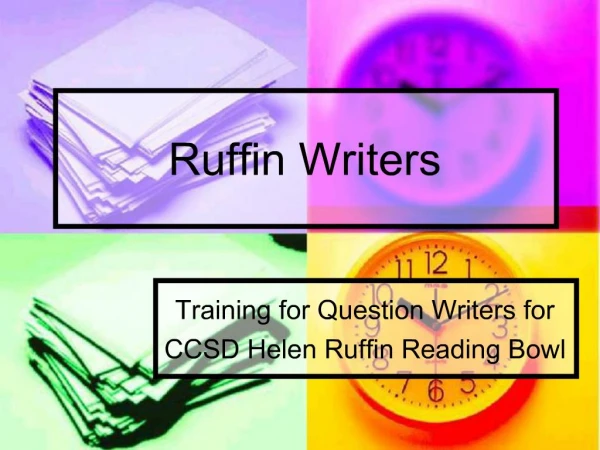 Ruffin Writers