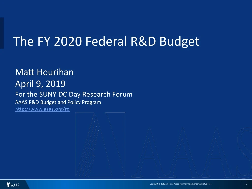 the fy 2020 federal r d budget