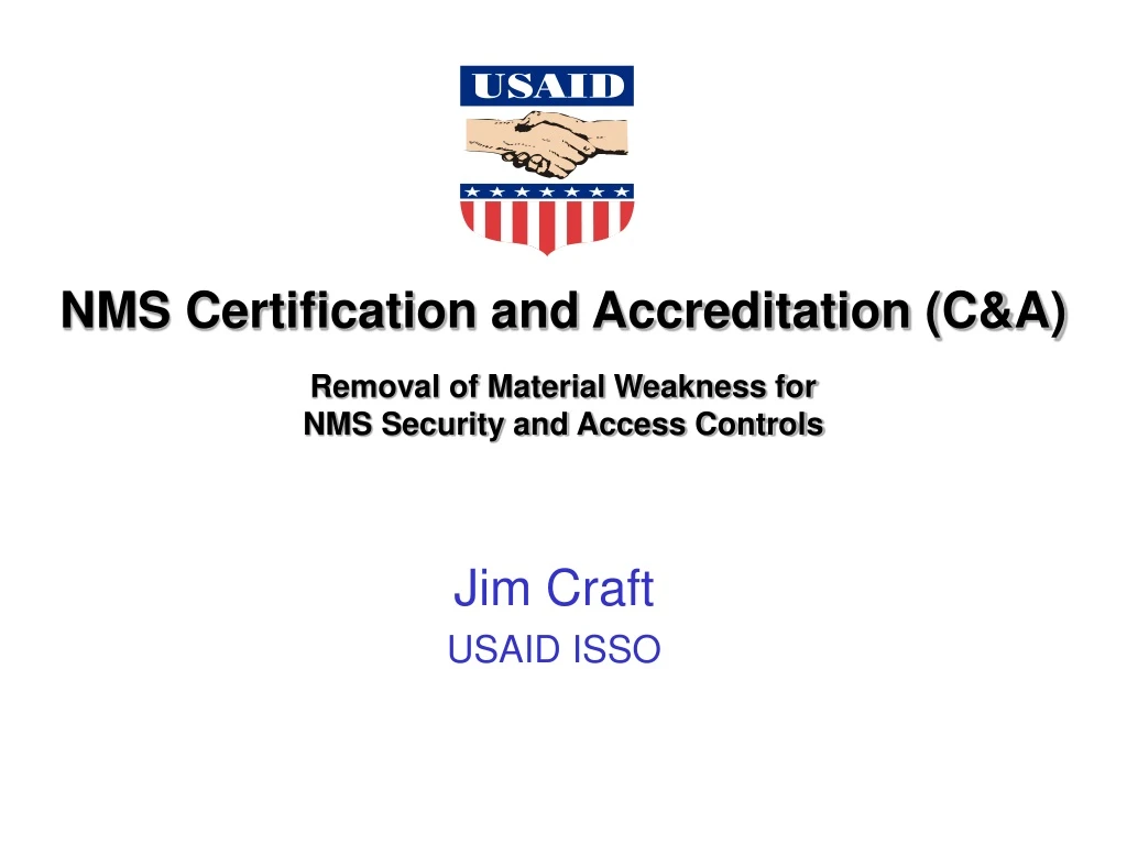 nms certification and accreditation c a removal