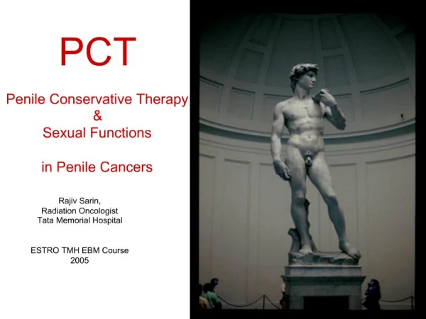 PCT Penile Conservative Therapy Sexual Functions in Penile Cancers