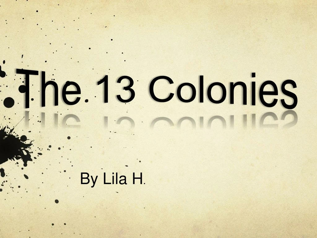 the 13 colonies