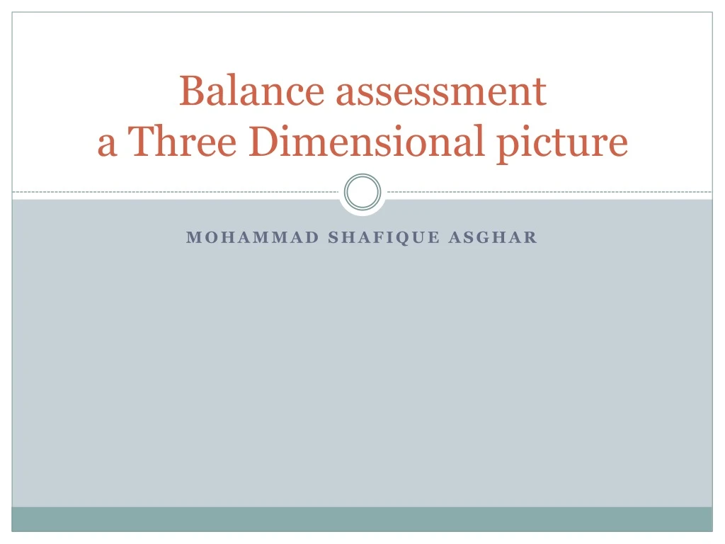 balance assessment a three dimensional picture