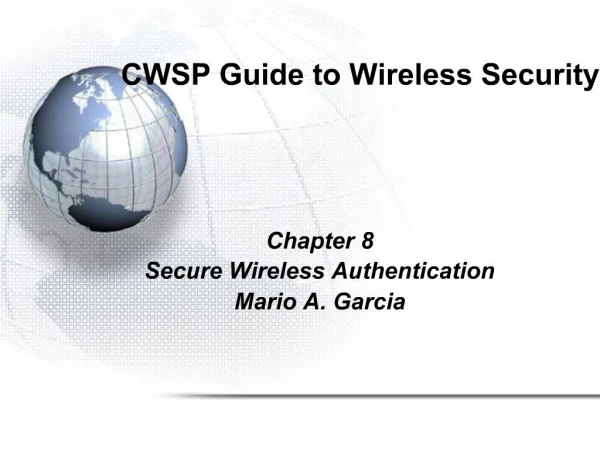 CWSP Guide to Wireless Security