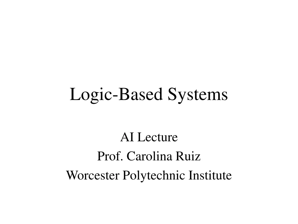 logic based systems