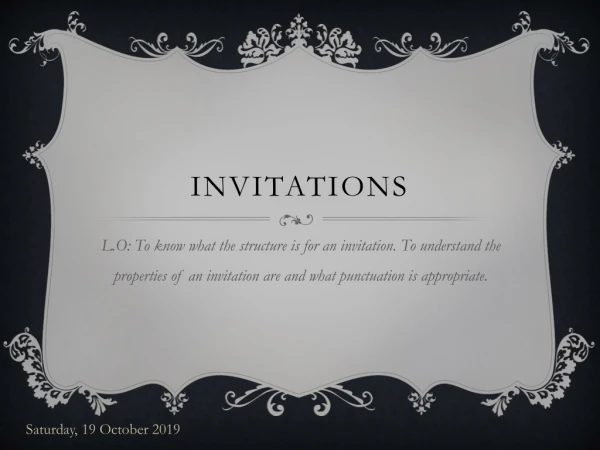 Invitations