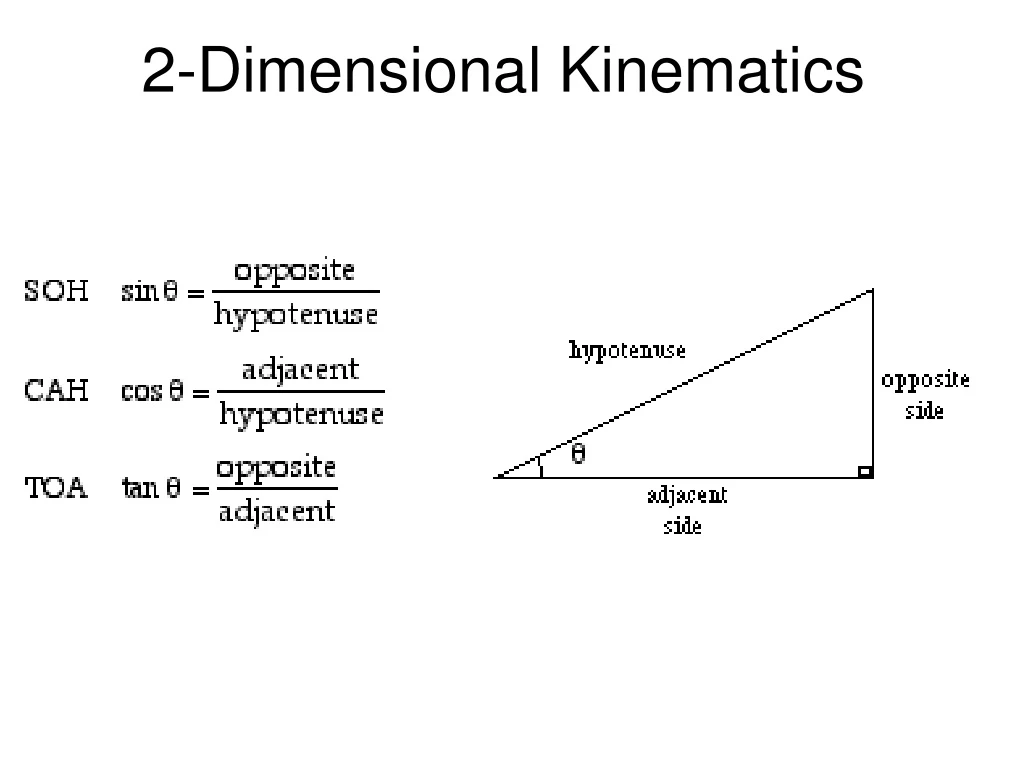 2 dimensional kinematics