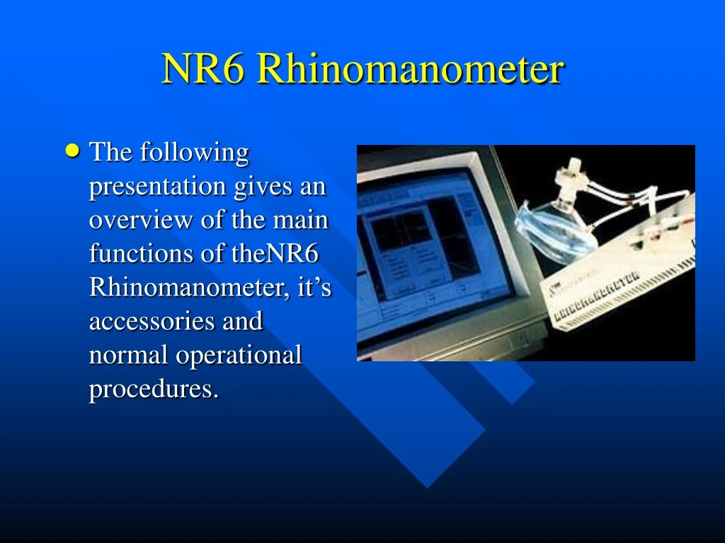 nr6 rhinomanometer