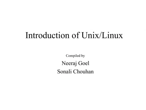 Introduction of Unix