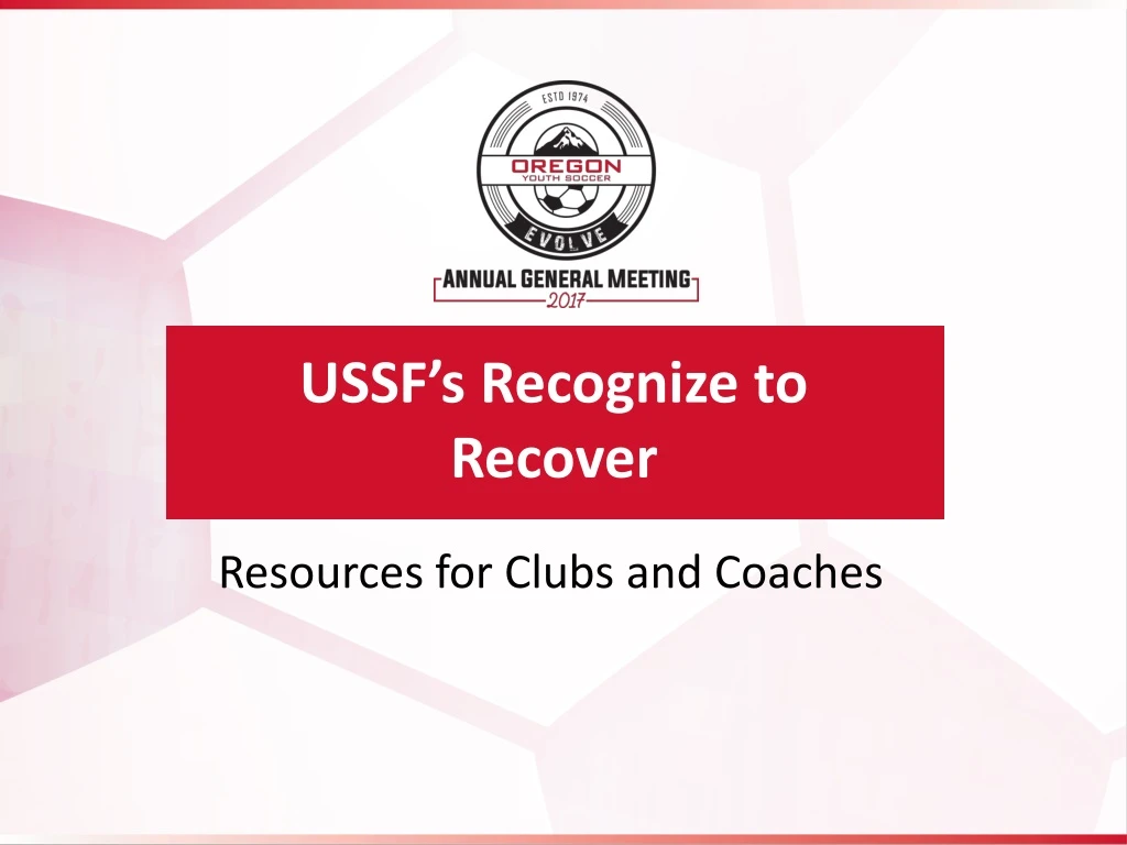 ussf s recognize to recover