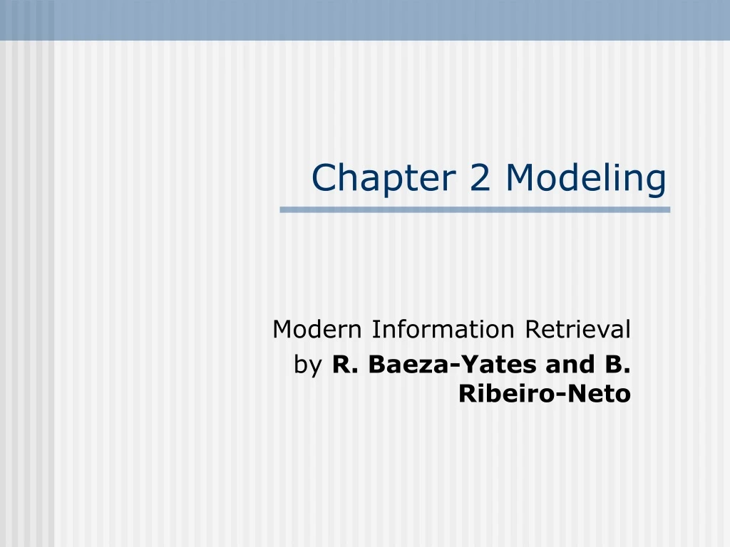 chapter 2 modeling