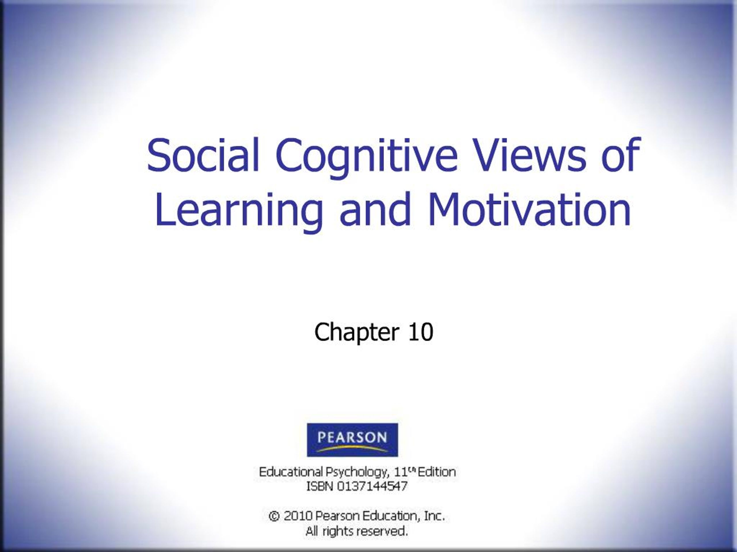 PPT - Social Cognitive Views of Learning and Motivation PowerPoint ...