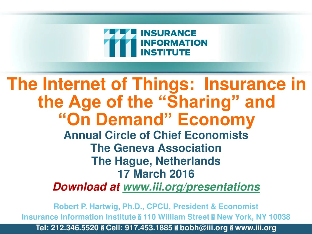 t he internet of things insurance in the age of the sharing and on demand economy