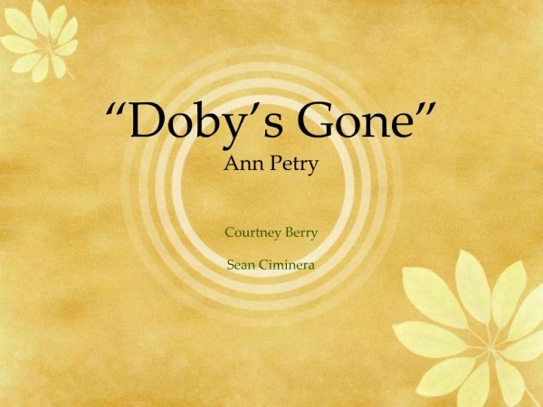 Doby s Gone Ann Petry
