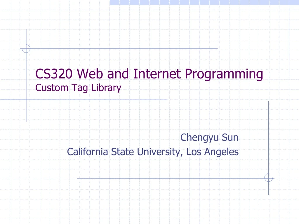 cs320 web and internet programming custom tag library