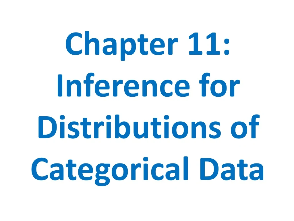 chapter 11 inference for distributions