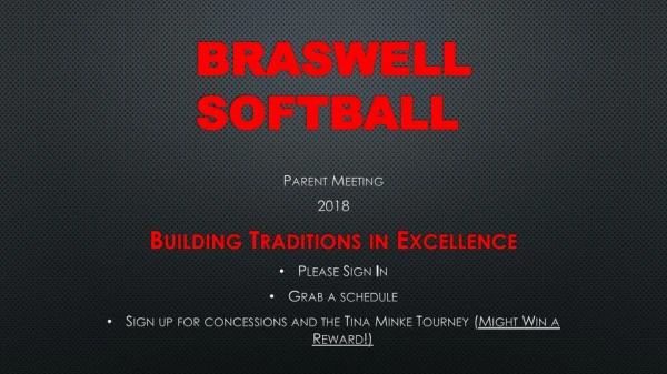 Braswell Softball