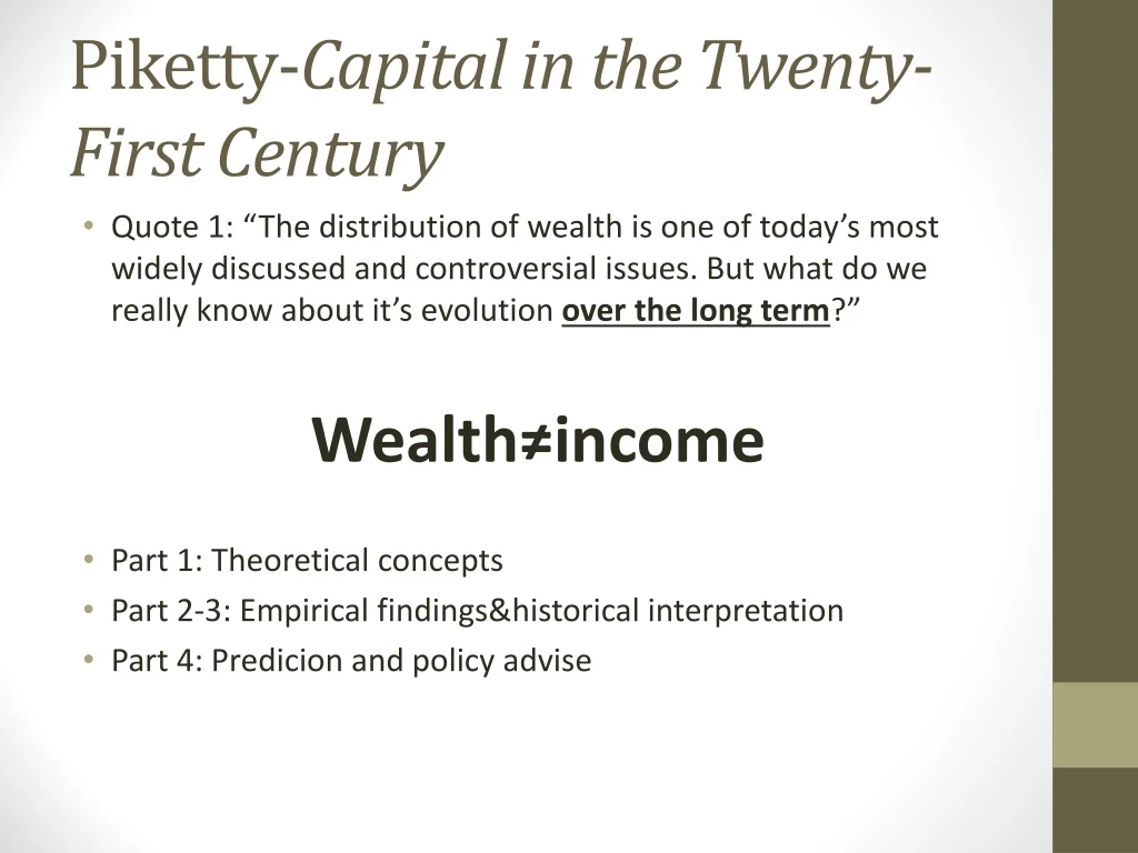 piketty capital in the twenty first century