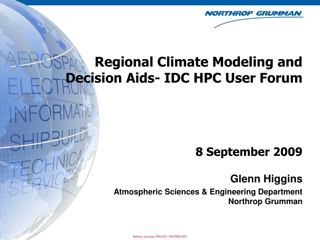 regional climate modeling and decision aids
