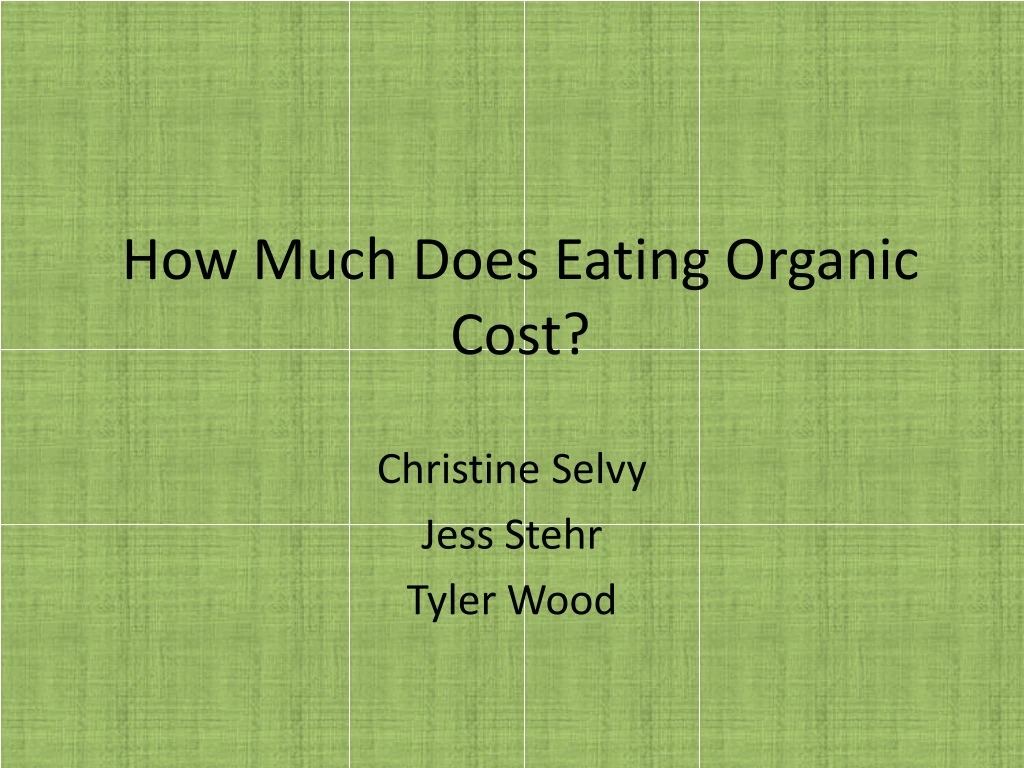 how much does eating organic cost