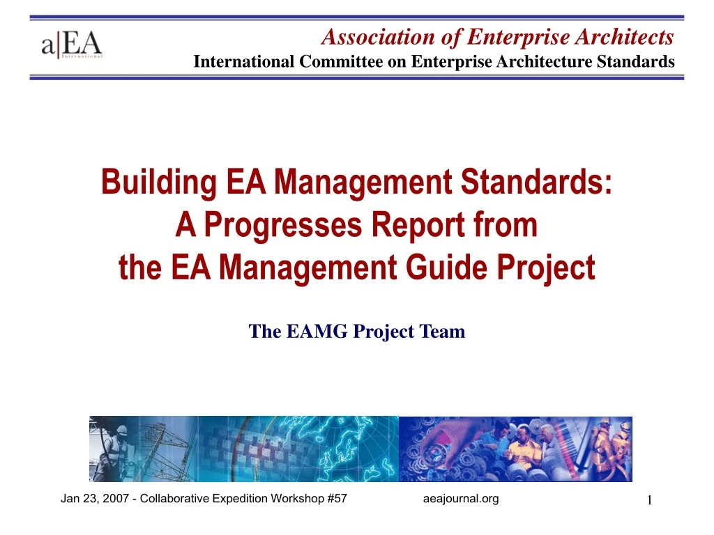 building ea management standards a progresses report from the ea management guide project