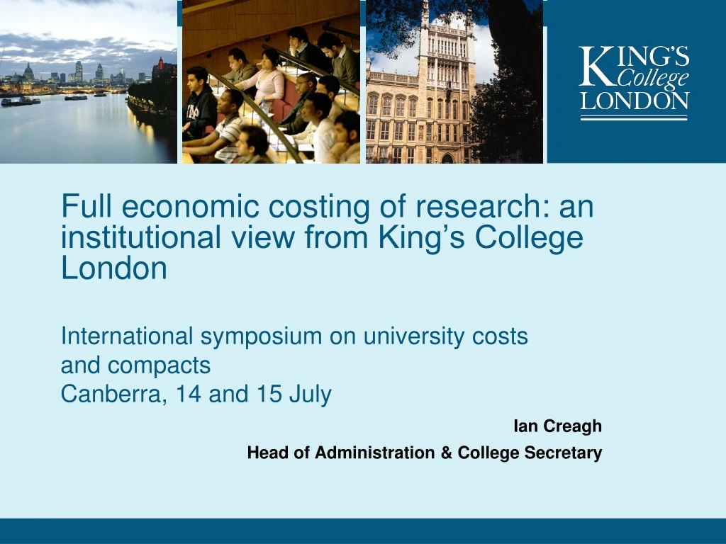 full economic costing of research an institutional view from king s college london