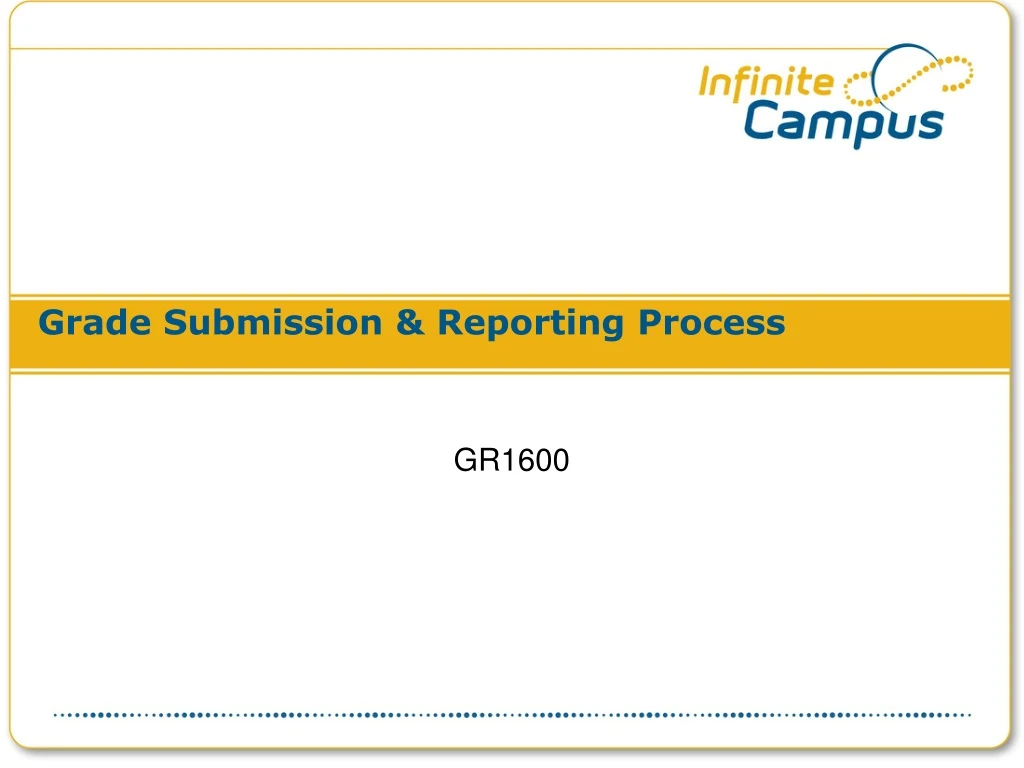 grade submission reporting process