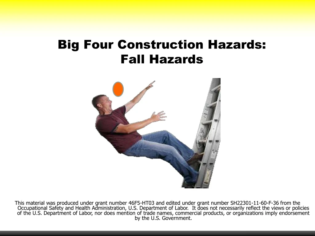 big four construction hazards fall hazards
