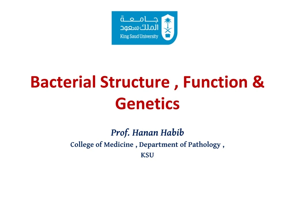 bacterial structure function genetics