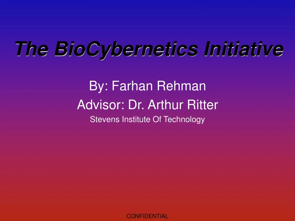 the biocybernetics initiative