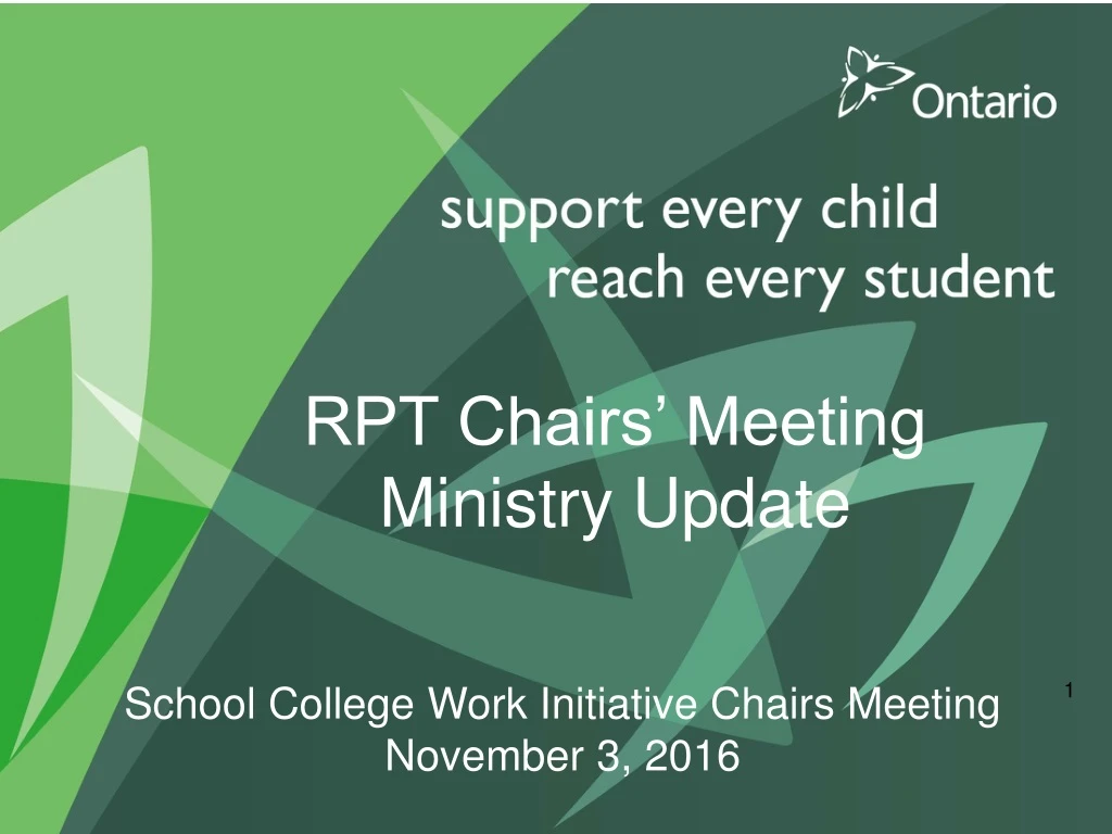 rpt chairs meeting ministry update