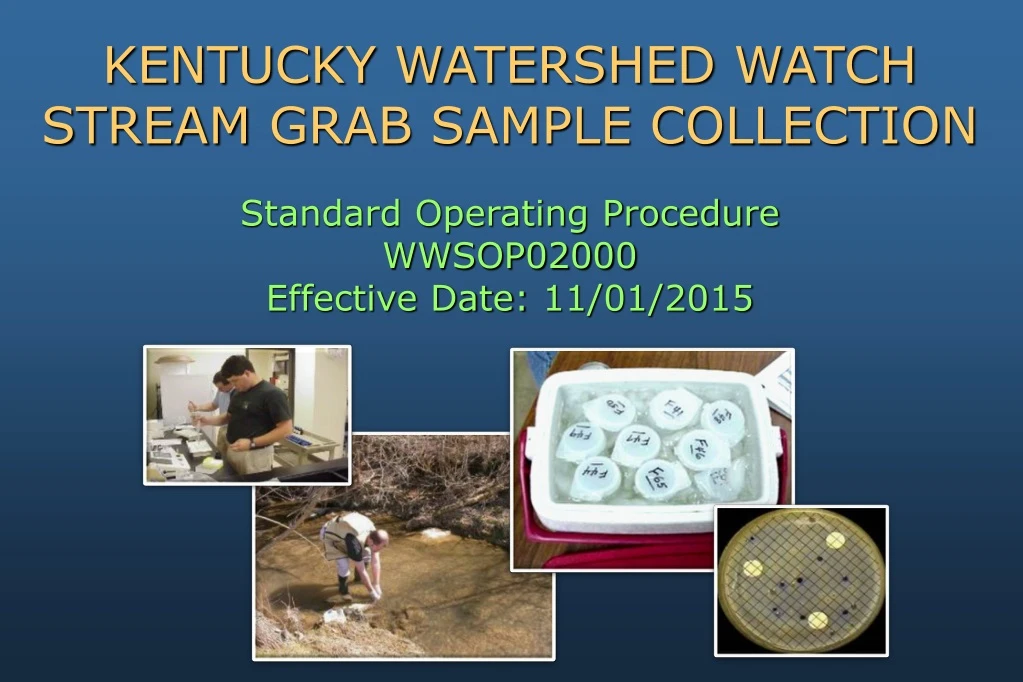kentucky watershed watch stream grab sample