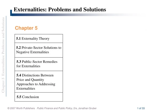 Externalities: Problems and Solutions