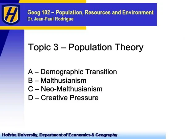 Topic 3 Population Theory