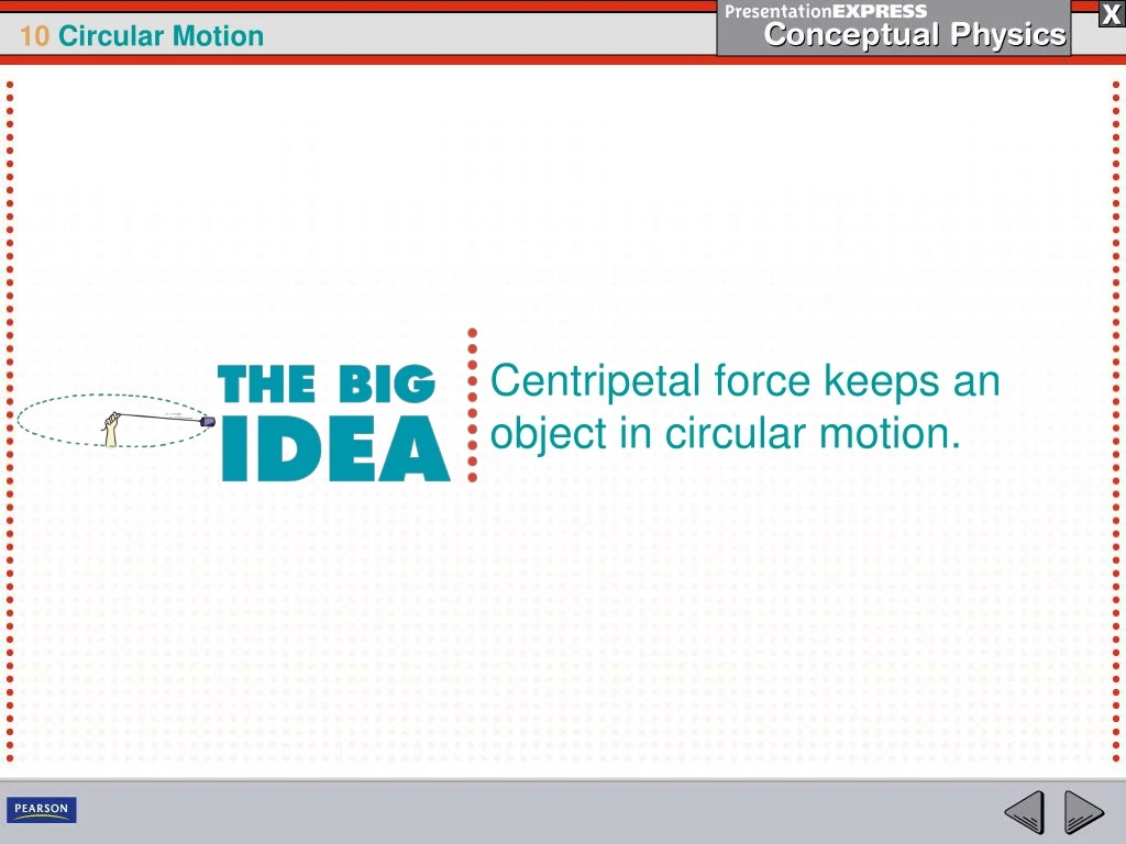 centripetal force keeps an object in circular