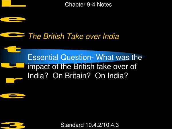 The British Take over India