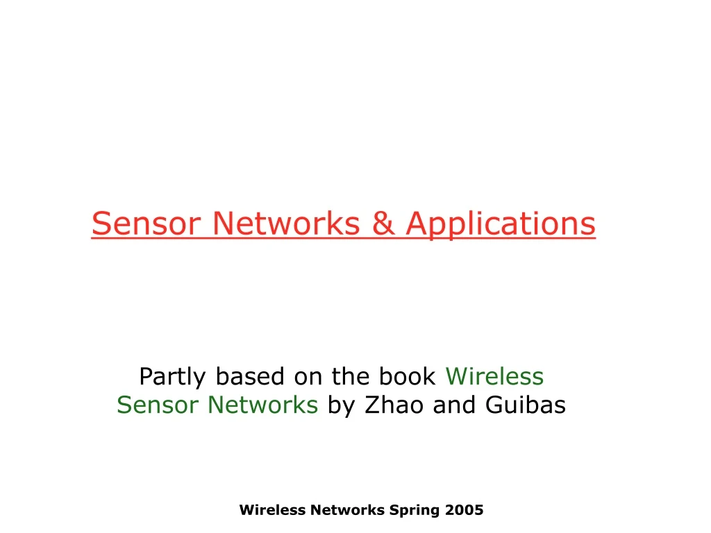 sensor networks applications